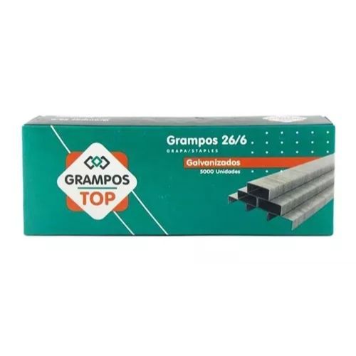 Grampos 26/6 Galvanizados Caixa com 5000 Arames Top