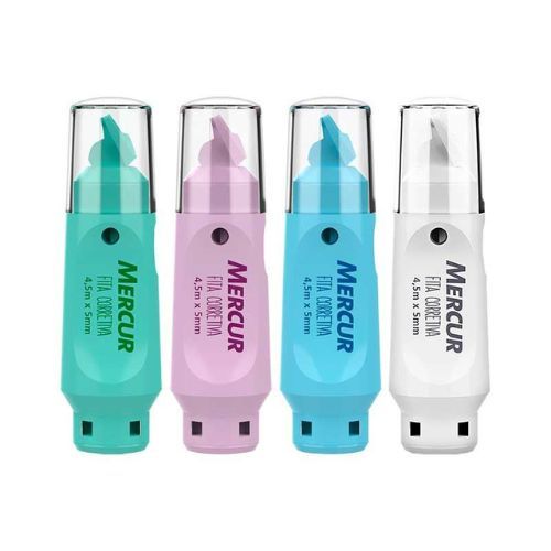 Fita Corretiva 5mmx4,5m Cores Pasteis Mercur