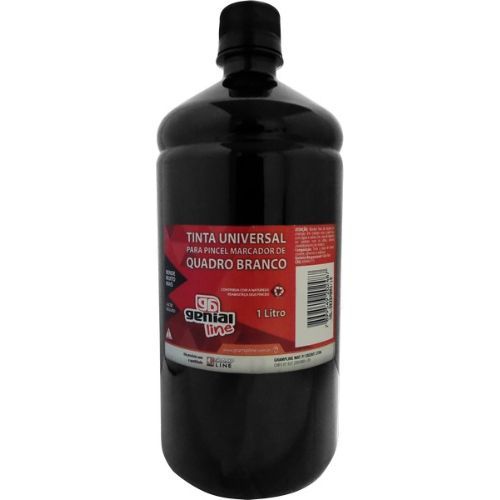 Reabastecedor 1LT Preto para Marcador de Quadro Branco Genial Line Gramp Line
