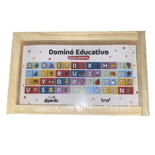 Domino Educativo Divisao Alfabetica Mdf 28 Pecas Brw