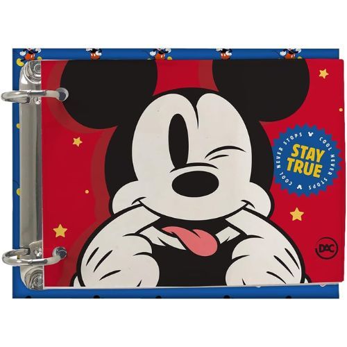 Mini Caderno Argolado com Fichas Mickey 80Fls Dac