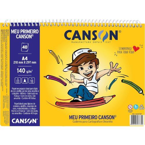Caderno Meu Primeiro Canson Infantil A4 40Fls 140GM2 Canson