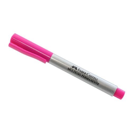 Marcador Permanente Multiuso Rosa Metal Faber Castell