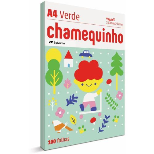 Chamequinho A4 Verde 75GR 100Folhas Chamex