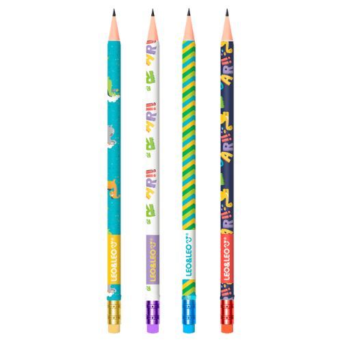 Lapis Grafite Hb Resina Dino Space com Borracha Leo e Leo