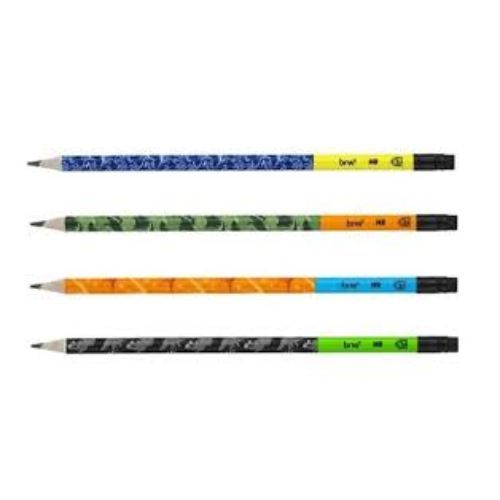 Lapis Hb Resina Sextavado Raptors com Borracha Brw