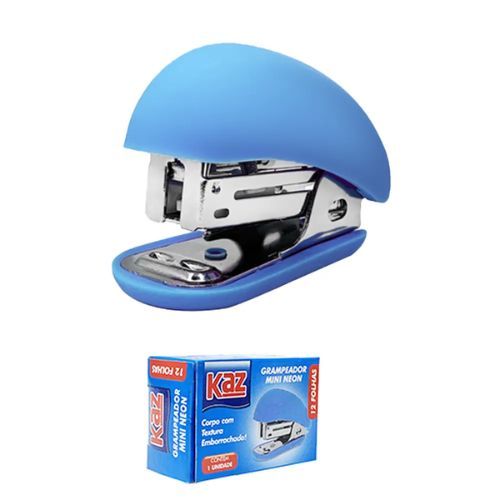 Grampeador Mini para 12Fls 7cm Neon KZ9017AZ Kaz