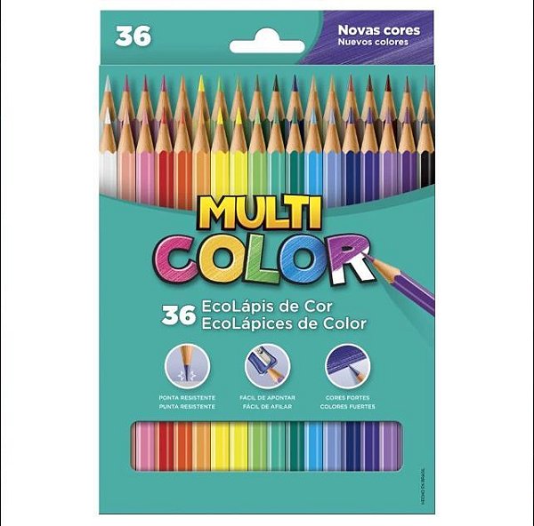Ecolapis De Cor Multicolor Super 36 Cores Faber Castell