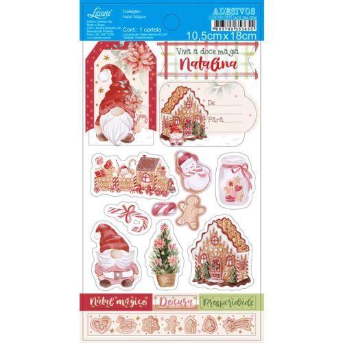 Adesivo de Natal Diversos Litoarte
