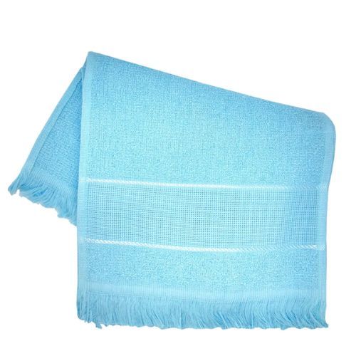 Toalha de Mao Escolar Lisa 33x23CM Azul Marcotex