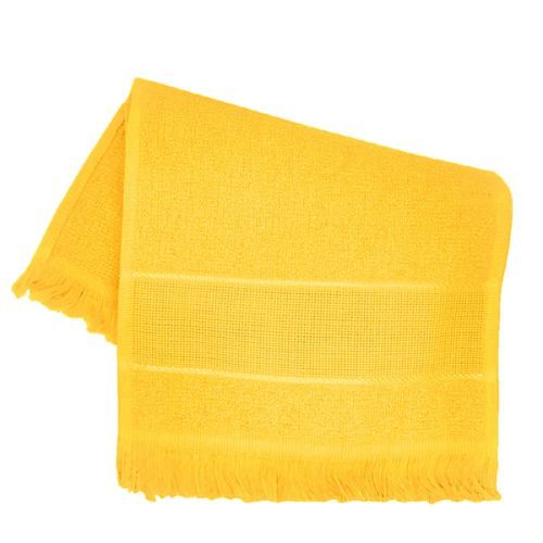 Toalha de Mao Escolar Lisa 33x23CM Amarelo Girassol Marcotex