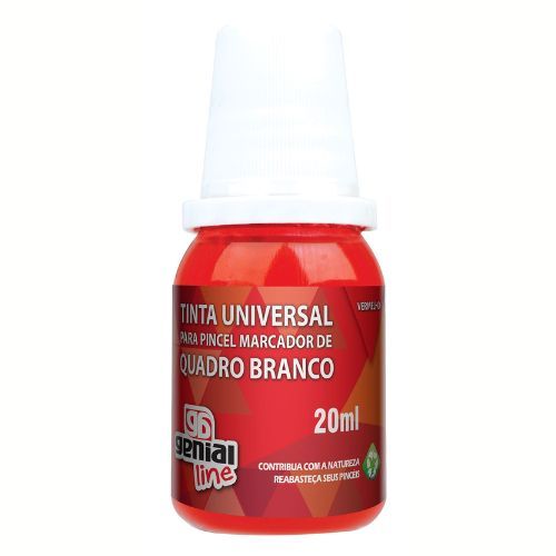 Reabastecedor 20ML GE-20 Vermelho para Marcador de Quadro Branco Caixa com 6