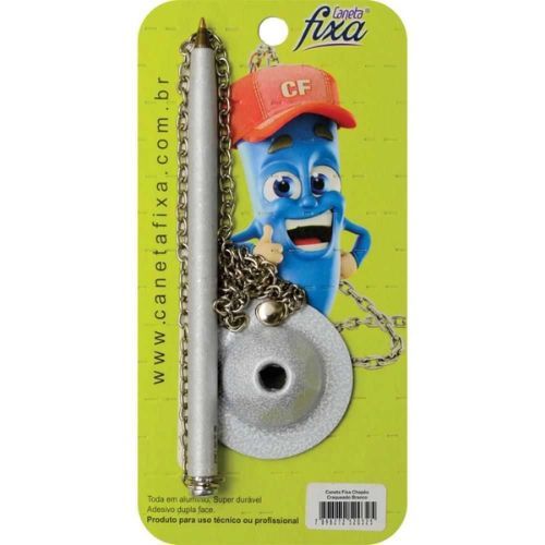 Caneta Fixa Esf com Base Chapeu Craqueado Branco Caneta de Balcao