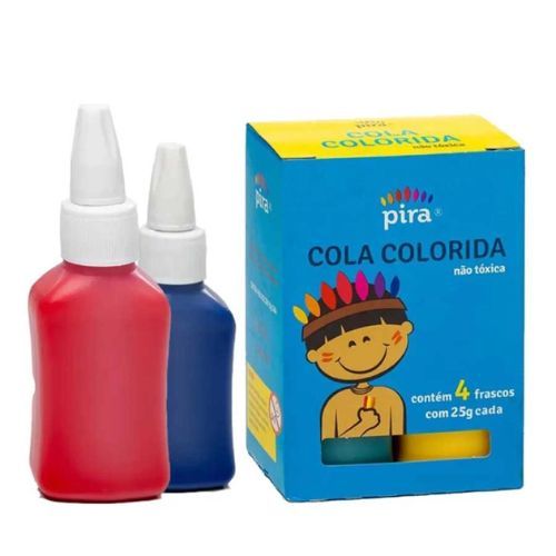 Cola Colorida com 4 Cores 25G Piratininga