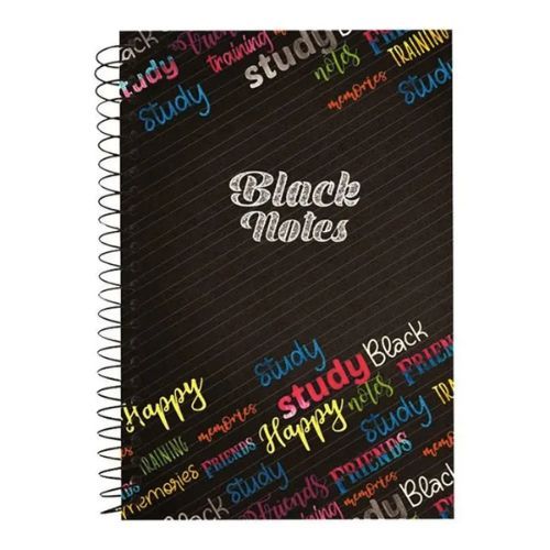 Caderno Colegial Cd N Black Notes 80 Folhas Kit