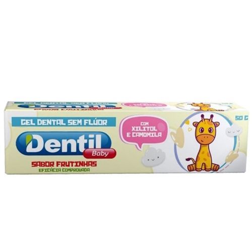 Creme Dental Frutinhas sem Fluor com Xilitol e Camomila 50G Dentil Baby