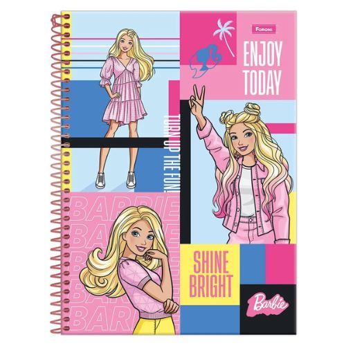 Caderno Univ CD 1 Materia Barbie 80 Folhas Foroni