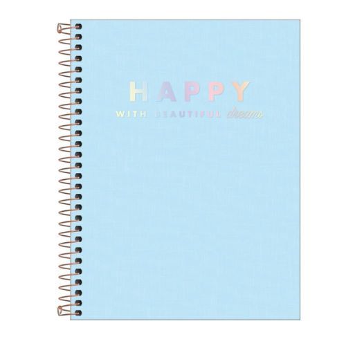 Caderno Cpp Colegial 10 Materias Happy Azul 160 Folhas Tilibra