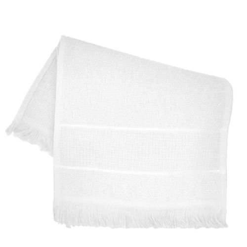 Toalha de Mao Escolar Lisa 33x23CM Branca Marcotex