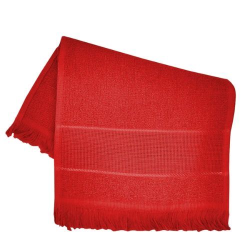 Toalha de Mao Escolar Lisa 33x23CM Vermelho Marcotex
