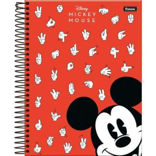 Caderno Colegial Cd 1 Materia Mickey Vintage 80 Folhas Foroni
