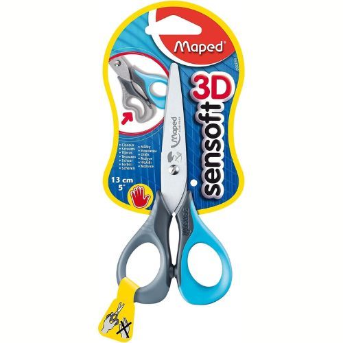Tesoura Sensoft 3d para Canhotos 13cm Cores Maped