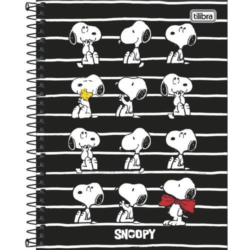 Caderno Cd Colegial 1 Materia Snoopy Vintage 80 Folhas Tilibra