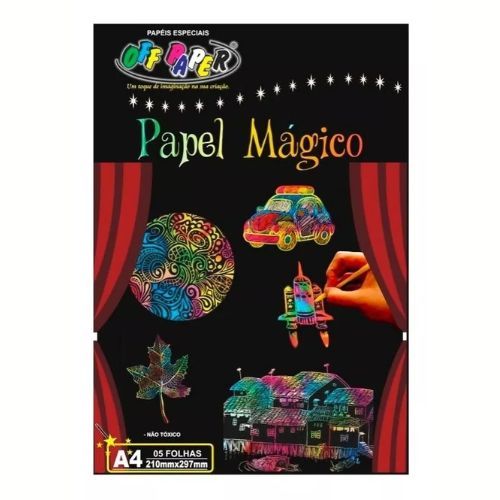 Papel Magico A4 Multicolor 210X297MM 5 Folhas Off Paper