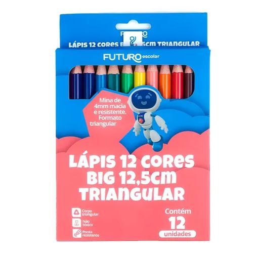 Lapis 12 Cores Triangular 12,5CM Futuro