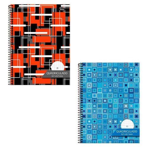 Caderno Univ CD 7X7 Quadriculado 80 Folhas Foroni