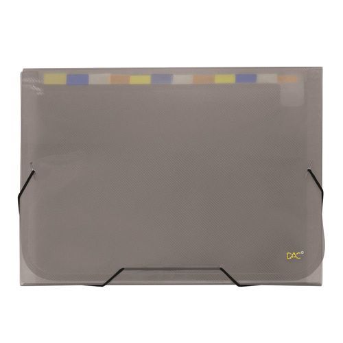 Pasta Sanfonada A4 12 Divisorias Economica Fume Dac