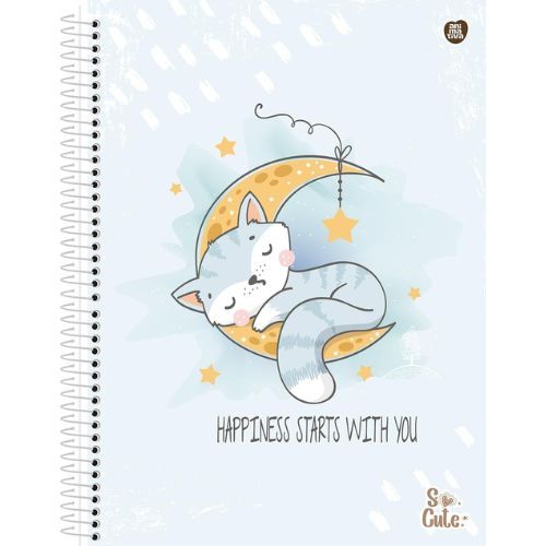Caderno Anotacao Cd Esp So Cute 80 Folhas Animativa