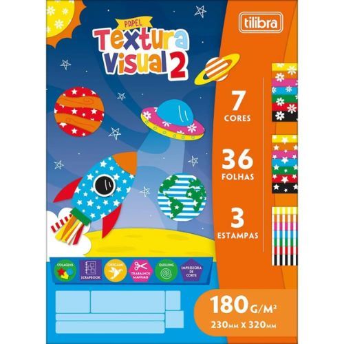 Bloco Papel Textura Visual 2 180G 36 Folhas Tilibra