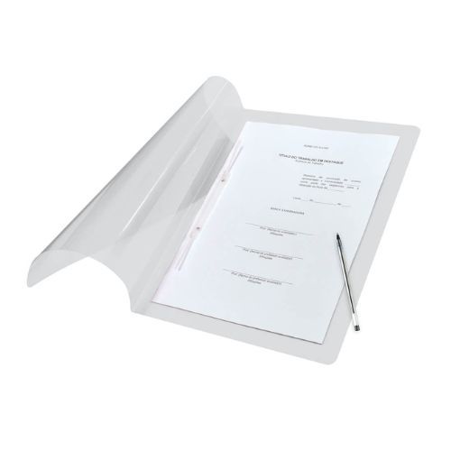 Pasta com Grampo Trilho Transparente 606PP-TR Dac