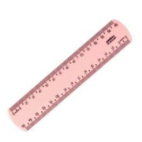 Regua 15Cm New Line Rosa Pastel Maxcril