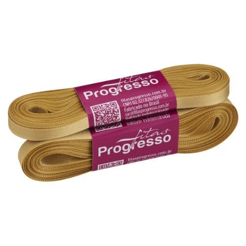 Fita de Cetim CF001 7mmx10m 1353 Dourada Progresso