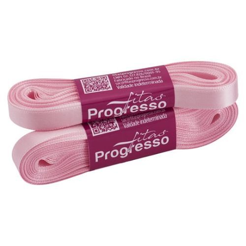 Fita de Cetim CF002 10mmx10m 310 Rosa Bebe Progresso