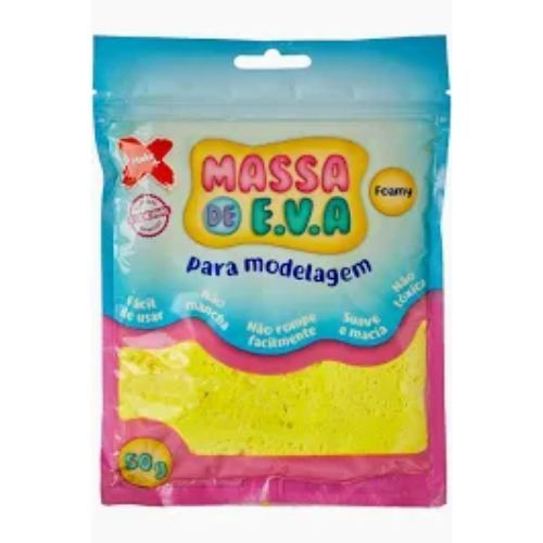 Massa de Eva Para Artesanato Amarelo 50G Make +
