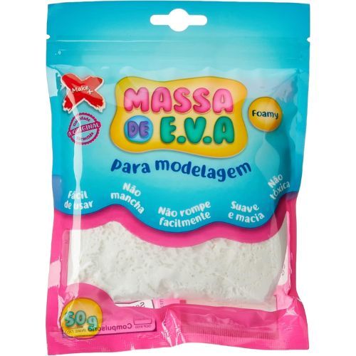 Massa de Eva Para Artesanato Branco 50G Make +