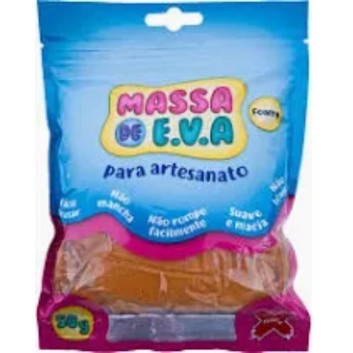 Massa de Eva Para Artesanato Marrom 50G Make +