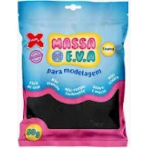 Massa de Eva Para Artesanato Preto 50G Make +