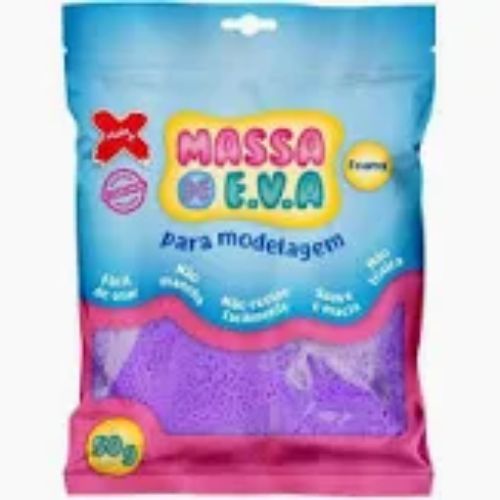 Massa de Eva Para Artesanato Roxo 50G Make +