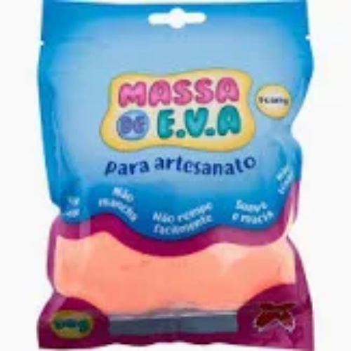 Massa de Eva Para Artesanato Salmao 50G Make +