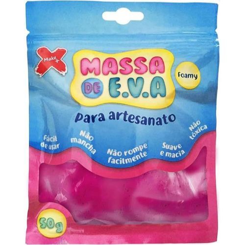 Massa de Eva Para Artesanato Pink 50G Make +