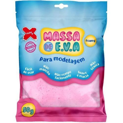 Massa de Eva Para Artesanato Rosa Bebe 50G Make +