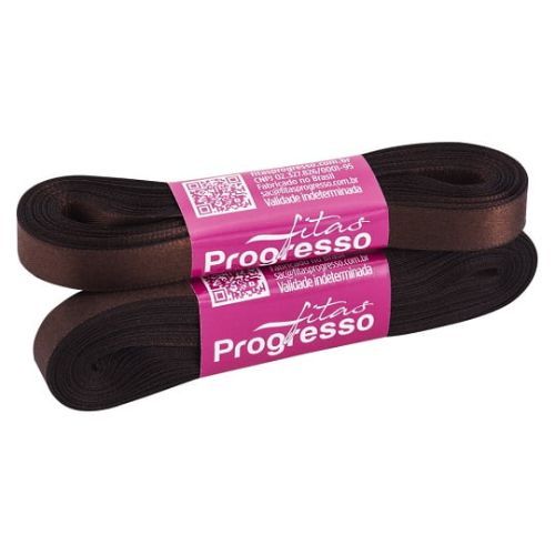 Fita de Cetim CF002 10mmx10m 340 Marrom Cafe Progresso