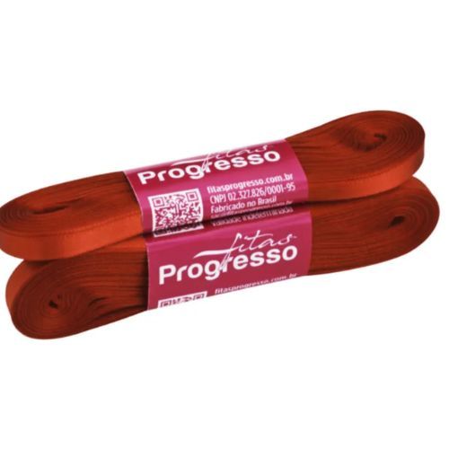 Fita de Cetim CF001 7mmx10m 1354 Vermelho Tomate Progresso