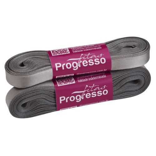 Fita de Cetim Cf003 15mmx10m 1222 Cinza Progresso