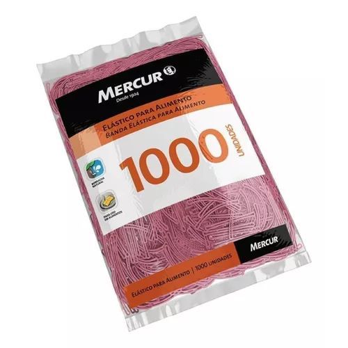 Elastico P/ Alimento Rosa C/ 1000 Und Mercur