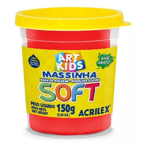 Massa de Modelar Soft 150gr Vermelho cod 103 Acrilex